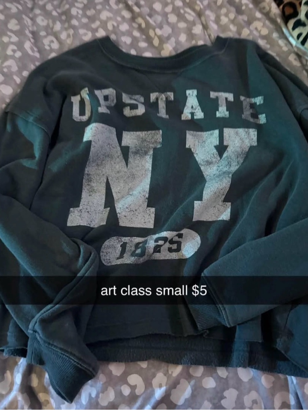 art class kids dark grey Crewneck Sweatshirt with 'NY' Graphic